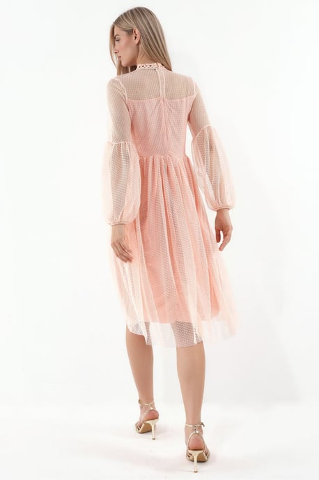 Spitzen A-Linien Midi Kleid - Image 3