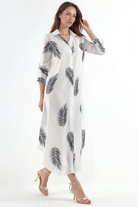 Textdruck Maxi Hemdkleid - Image 1