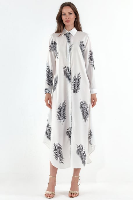 Textdruck Maxi Hemdkleid - Image 4