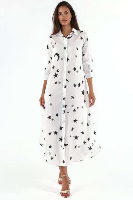 Textdruck Maxi-Hemdkleid - Image 1