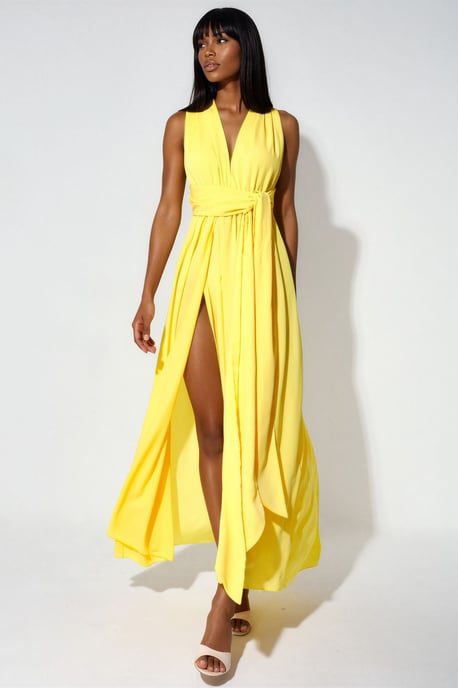 Figurbetontes Maxikleid mit Schlitz - Image 1