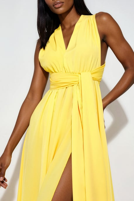 Figurbetontes Maxikleid mit Schlitz - Image 4