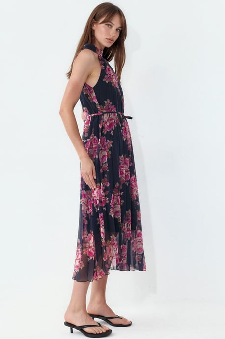 Blumen-Maxi-Kleid mit Bindungsdetail - Image 2