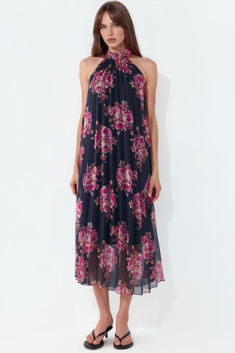 Blumen-Maxi-Kleid mit Bindungsdetail - Image 5