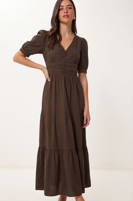 Maxikleid aus Baumwollgemisch für Damen - Image 2