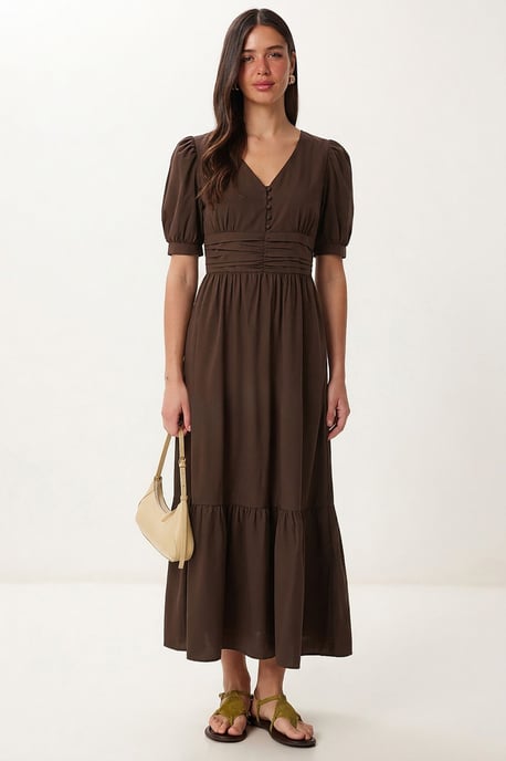 Maxikleid aus Baumwollgemisch für Damen - Image 3