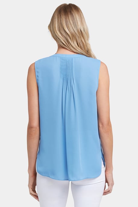 Ärmellose Piquekragenbluse - Image 2