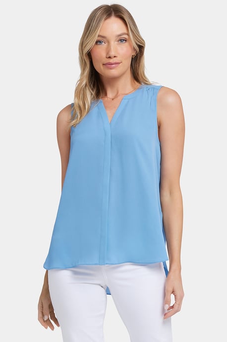 Ärmellose Piquekragenbluse - Image 4