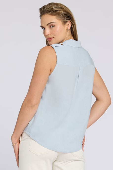 Gabrielle Ärmellose Leinenbluse - Image 2