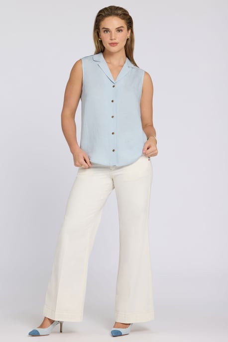 Gabrielle Ärmellose Leinenbluse - Image 4