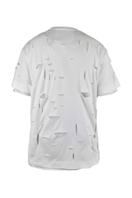 Givenchy 2-lagiges T-Shirt mit Lochmuster Weiß - Image 2