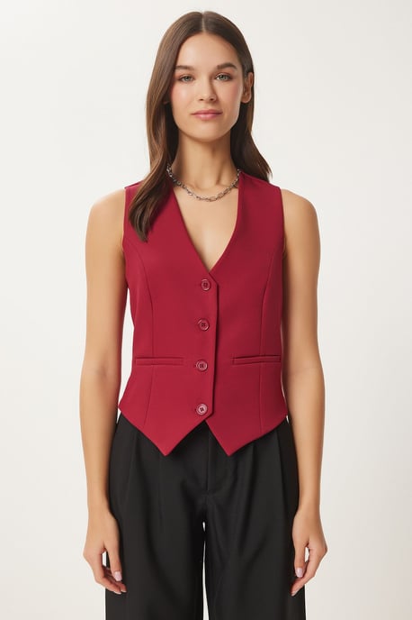 Crop-Button-Weste - Image 4