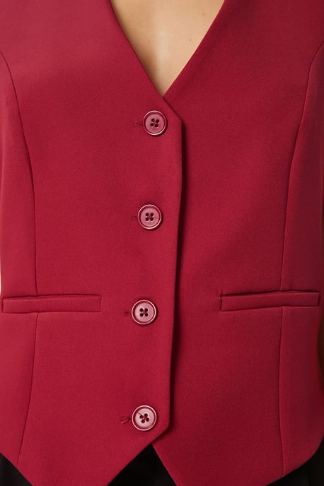 Crop-Button-Weste - Image 5