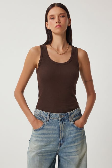 Fitted U-Hals Gestricktes 2er-Pack Tanktop - Image 2