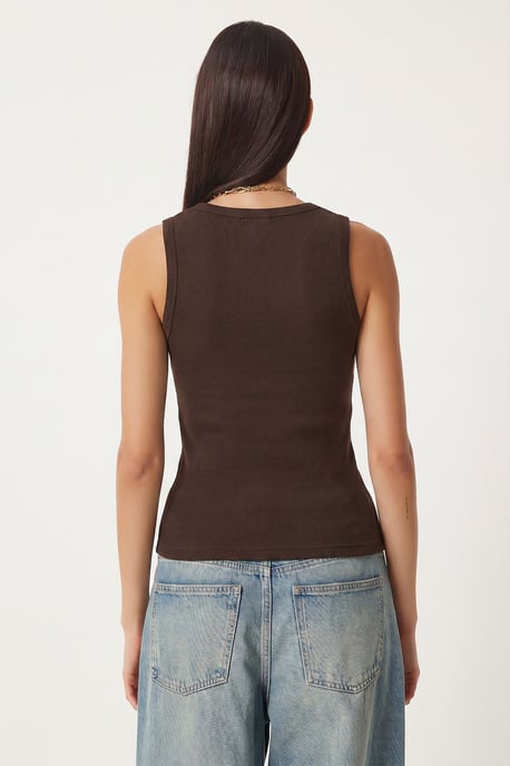 Fitted U-Hals Gestricktes 2er-Pack Tanktop - Image 3