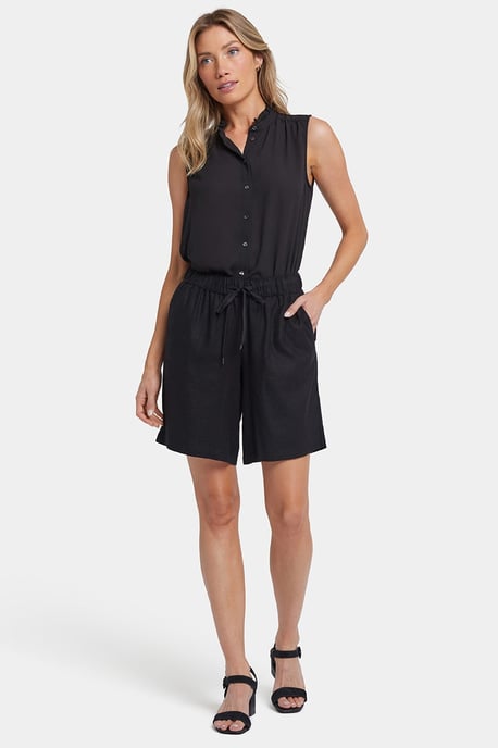 Luftige Bermuda-Shorts aus Stretch-Leinen - Image 4