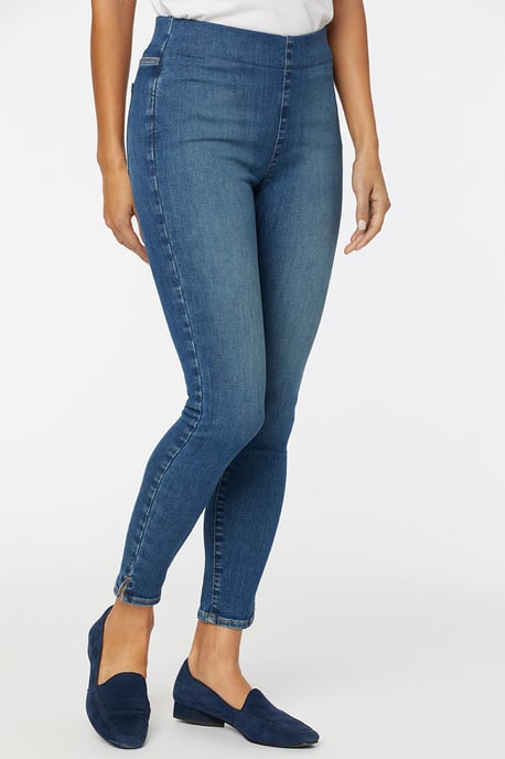 Pull-On Skinny Ankle Mittelblau SpanSpring™ Denim - Image 2