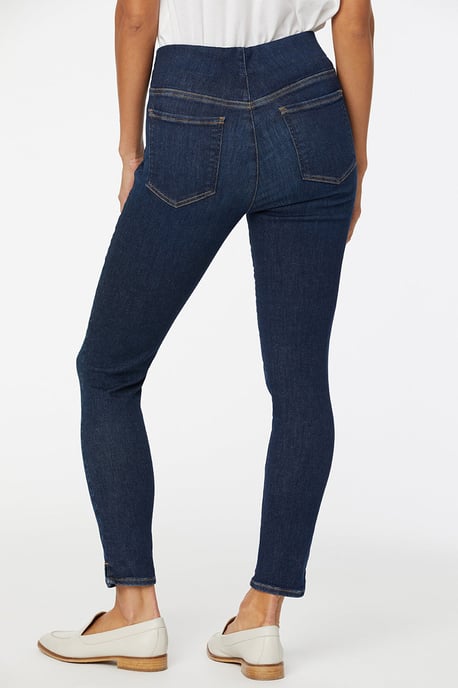 Pull-On Skinny Ankle Dunkelblaue SpanSpring™ Denim - Image 3