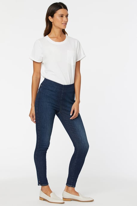 Pull-On Skinny Ankle Dunkelblaue SpanSpring™ Denim - Image 4