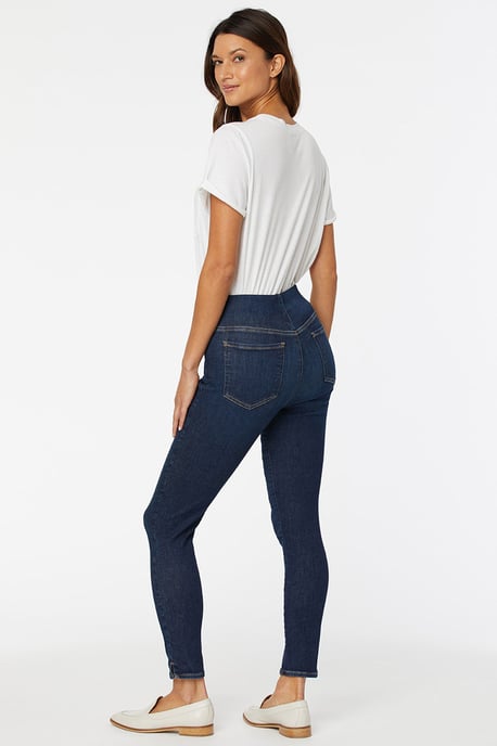 Pull-On Skinny Ankle Dunkelblaue SpanSpring™ Denim - Image 5