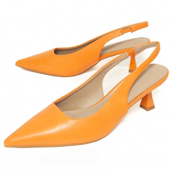 Montevita Orange High Heel Schuh mit offenem Absatz und geschlossener Spitze - Image 1