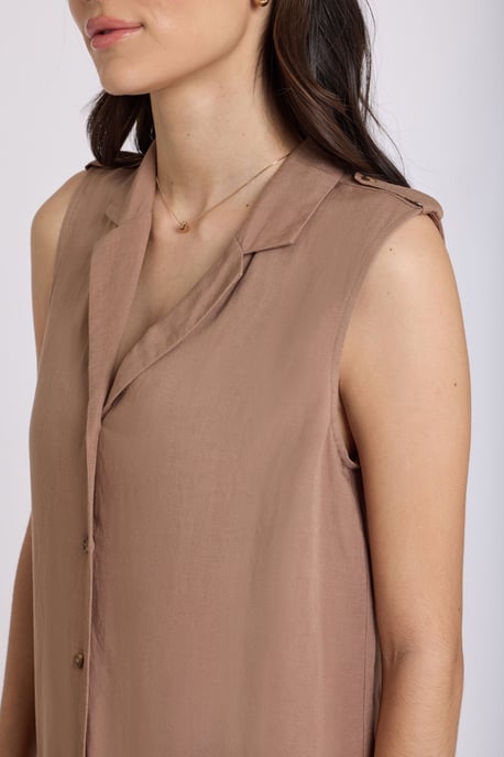 Gabrielle Ärmellose Leinenbluse - Image 5