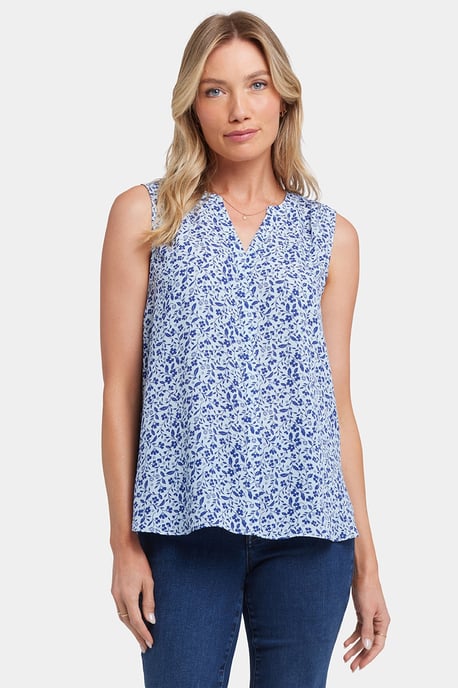 Ärmellose Faltenbluse - Image 4