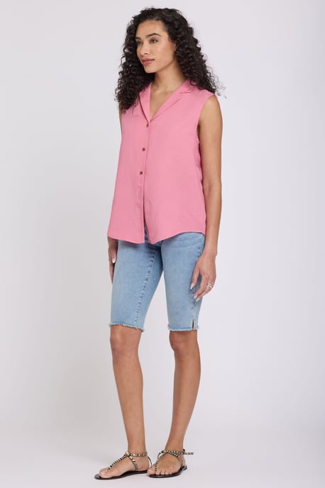 Gabrielle ärmellose Leinenbluse - Image 3