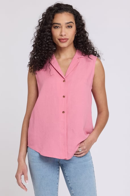 Gabrielle ärmellose Leinenbluse - Image 4