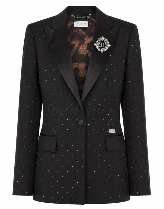 Boyfriend Fit Blazer Crystal Strass - Image 1
