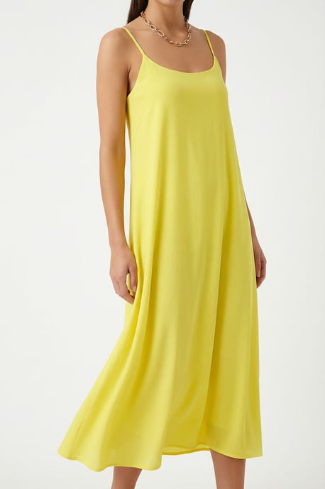Baumwoll-Popeline Midi Slipkleid - Image 5
