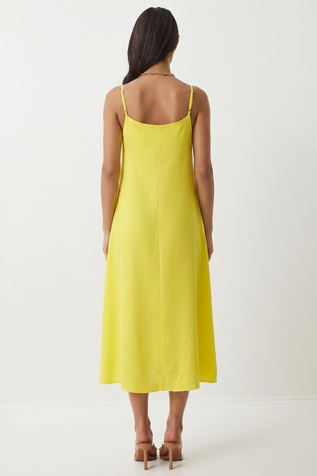 Baumwoll-Popeline Midi Slipkleid - Image 6
