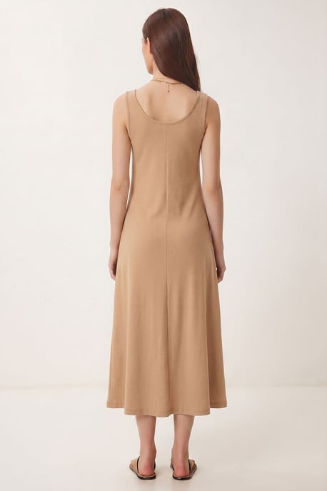 U-Kragen Midi Kleid - Image 5