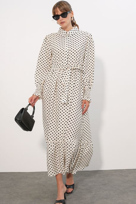 Paisley Gürtelt-Kleid Midi-Shirt - Image 2