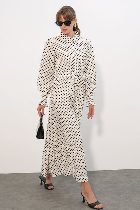 Paisley Gürtelt-Kleid Midi-Shirt - Image 3