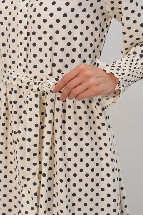 Paisley Gürtelt-Kleid Midi-Shirt - Image 5