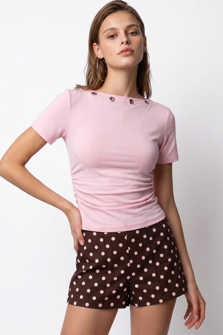 Damen Slim Fit Boot-Ausschnitt T-Shirt - Image 2