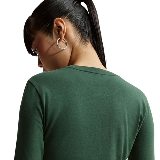 Nike - T-Shirt für Damen, Jerseyware, Langärmlig (Tanne/Weiß) - Image 3