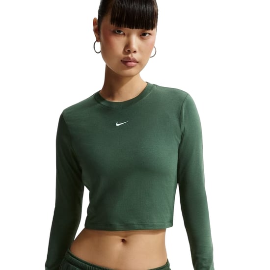 Nike - T-Shirt für Damen, Jerseyware, Langärmlig (Tanne/Weiß) - Image 4