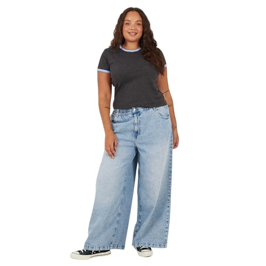 Brave Soul - T-Shirt für Damen, Rundhalsausschnitt, Plus (Holzkohle/Kornblumenblau) - Image 1