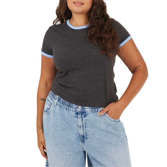 Brave Soul - T-Shirt für Damen, Rundhalsausschnitt, Plus (Holzkohle/Kornblumenblau) - Image 2