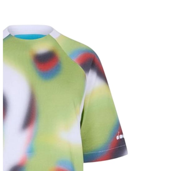 Diadora - T-Shirt für Damen, Rundhalsausschnitt (Grün/Bunt) - Image 3