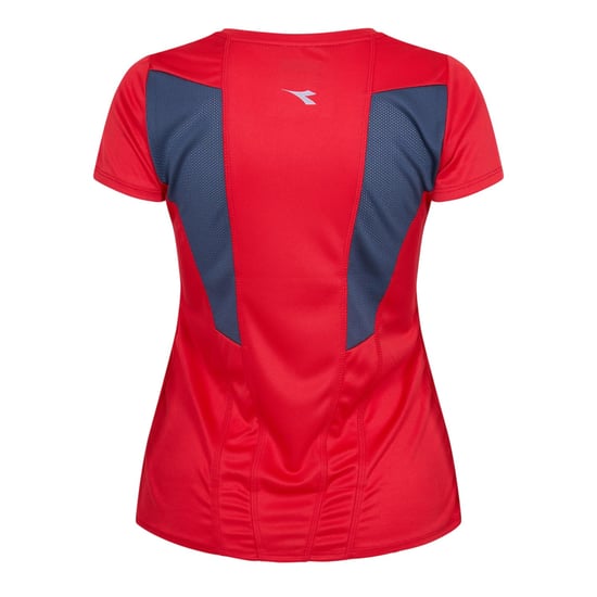 Diadora - T-Shirt für Damen, Mesh-Einsatz (Tomatenrot) - Image 2
