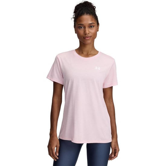 Under Armour - T-Shirt für Damen, kurzärmlig (Babyrosa/Weiß) - Image 3
