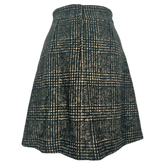 Dolce & Gabbana karierter A-Linien-Minirock aus brauner Wolle - Image 3