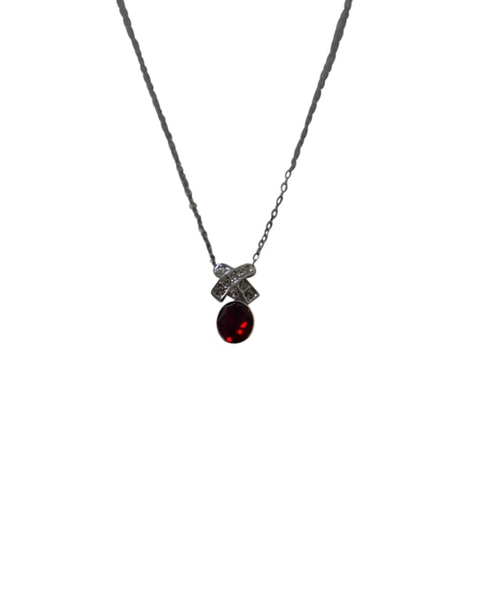 Swarovski Earrings and Necklace Jewelry Set in Red Crystal - Image 2