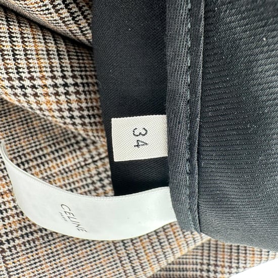Celine Prince of Wales karierte Hose, braun, Wolle - Image 4