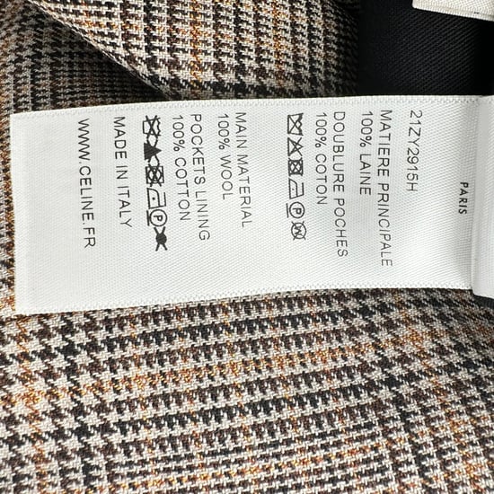 Celine Prince of Wales karierte Hose, braun, Wolle - Image 6