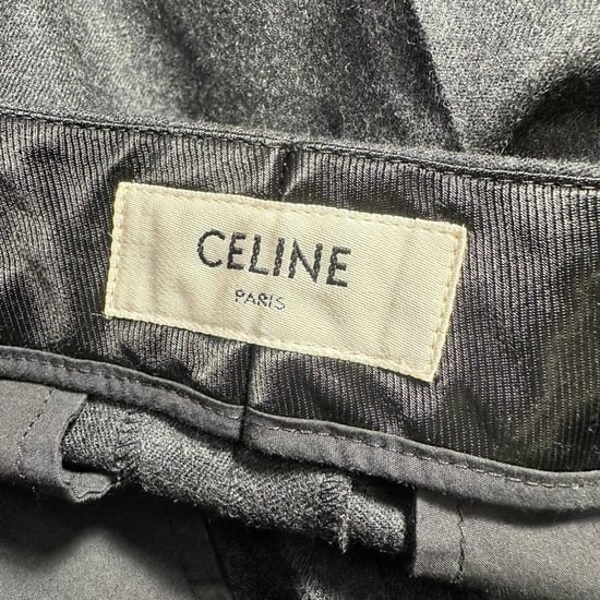 Celine Faltenhose aus schwarzer Wolle - Image 3