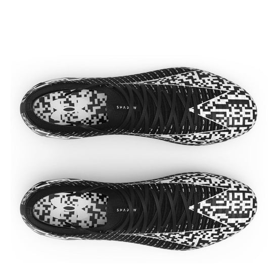 Under Armour - "Elite 3" Fußballschuhe mit festem Boden für Herren/Damen Unisex (Schwarz/Weiß) - Image 4